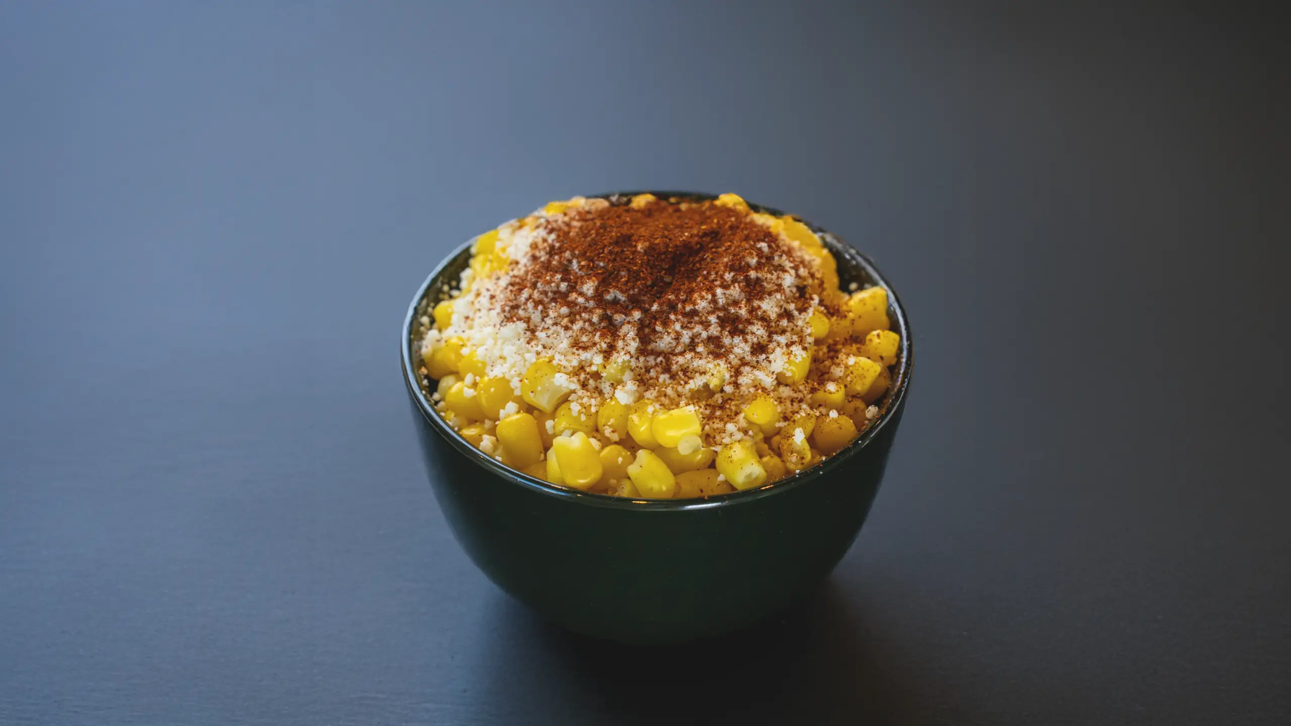 Street corn with cotija and chili powder
