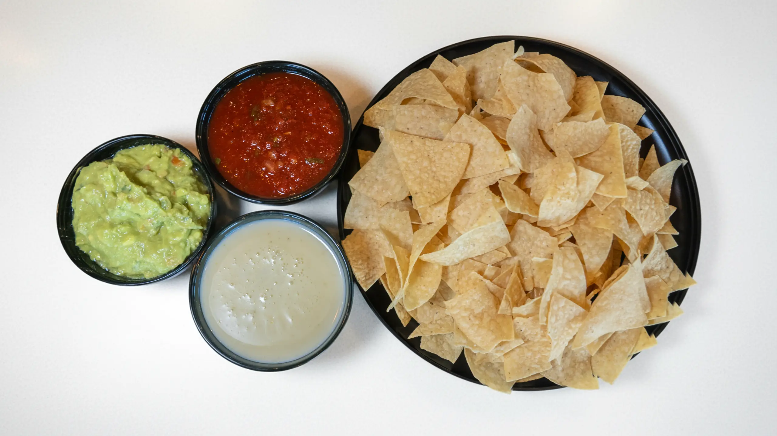 Platter of chips and dips